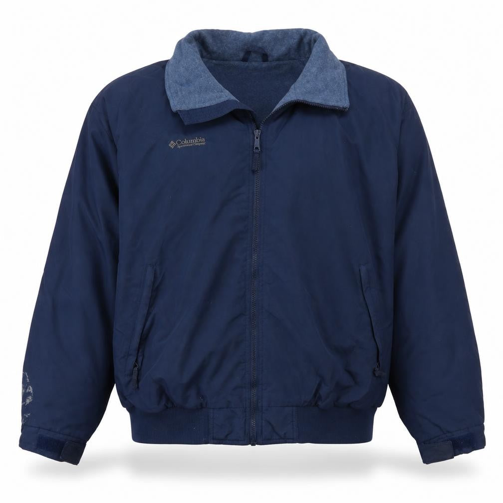 Columbia Men's Blue XL Bomber Jacket Nylon Full Zip Outdoor
