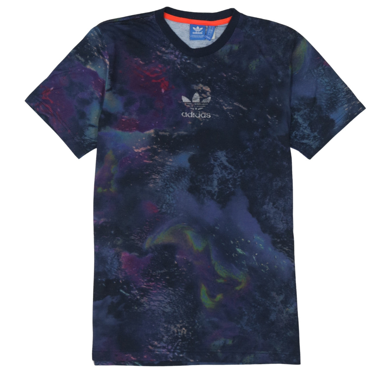 Adidas Men's Multicoloured Space Print Crew Neck T-Shirt Size M