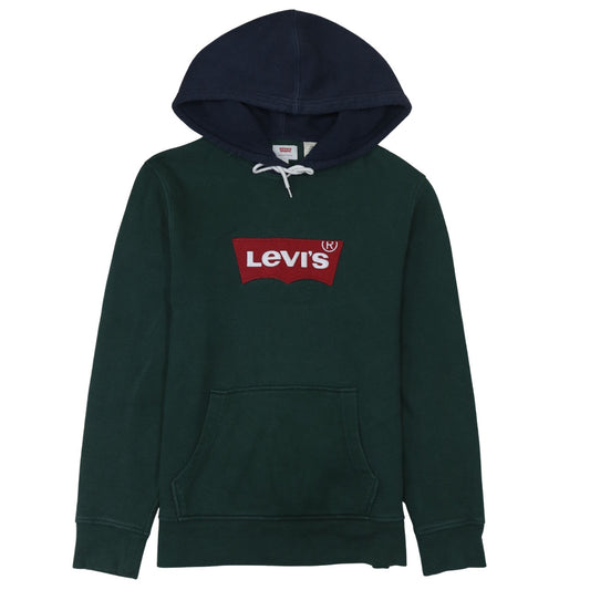 Levi's Men's Green Pullover Logo Hoodie Size S Cotton Blend