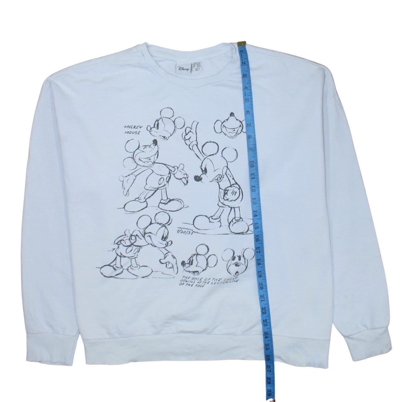 Disney Primark Womens White Mickey Mouse Sweatshirt Size 22/24