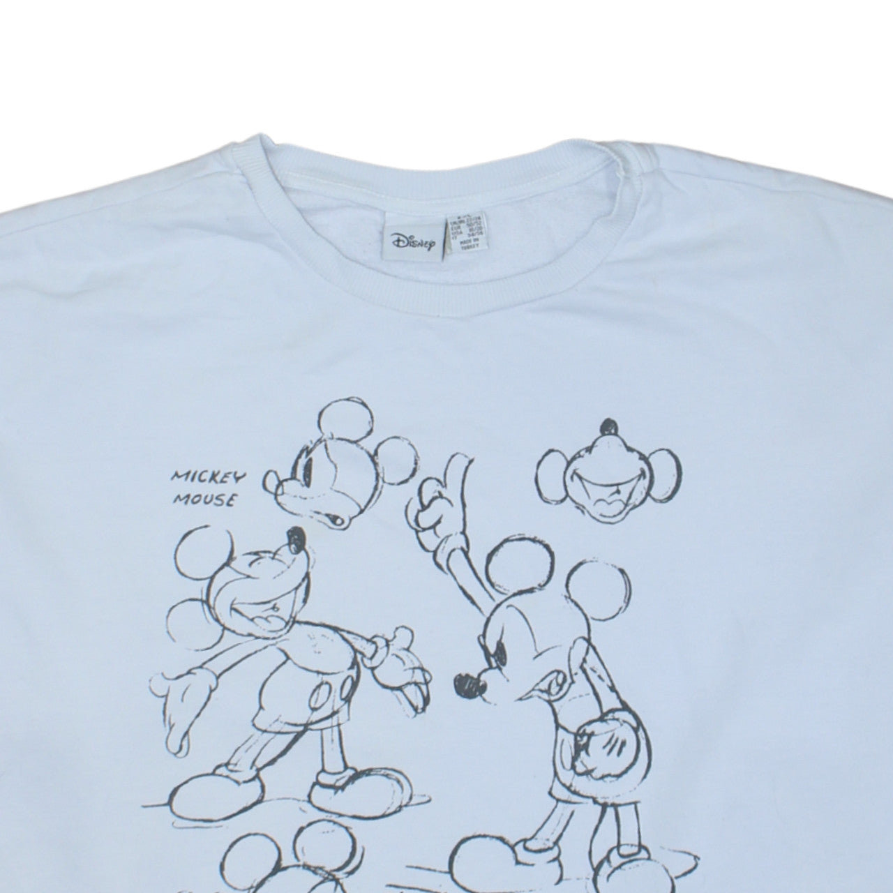 Disney Primark Womens White Mickey Mouse Sweatshirt Size 22/24