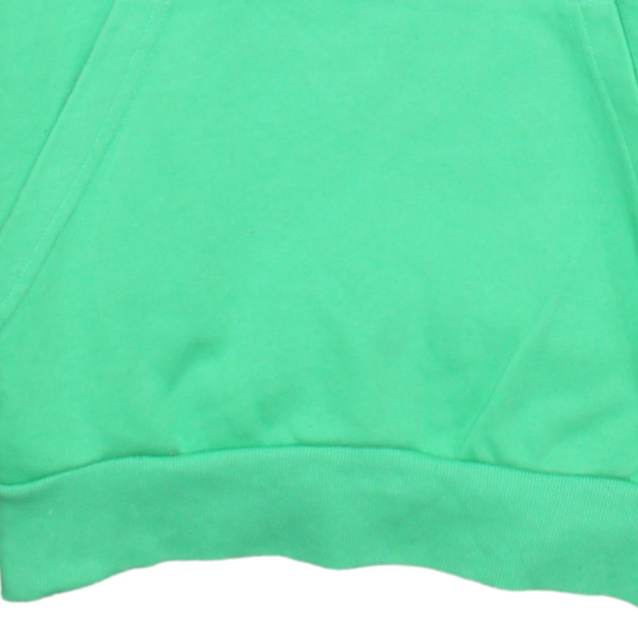 Adidas Boys Green Black Pullover Hoodie 15-16 Years Cotton Blend Sportswear