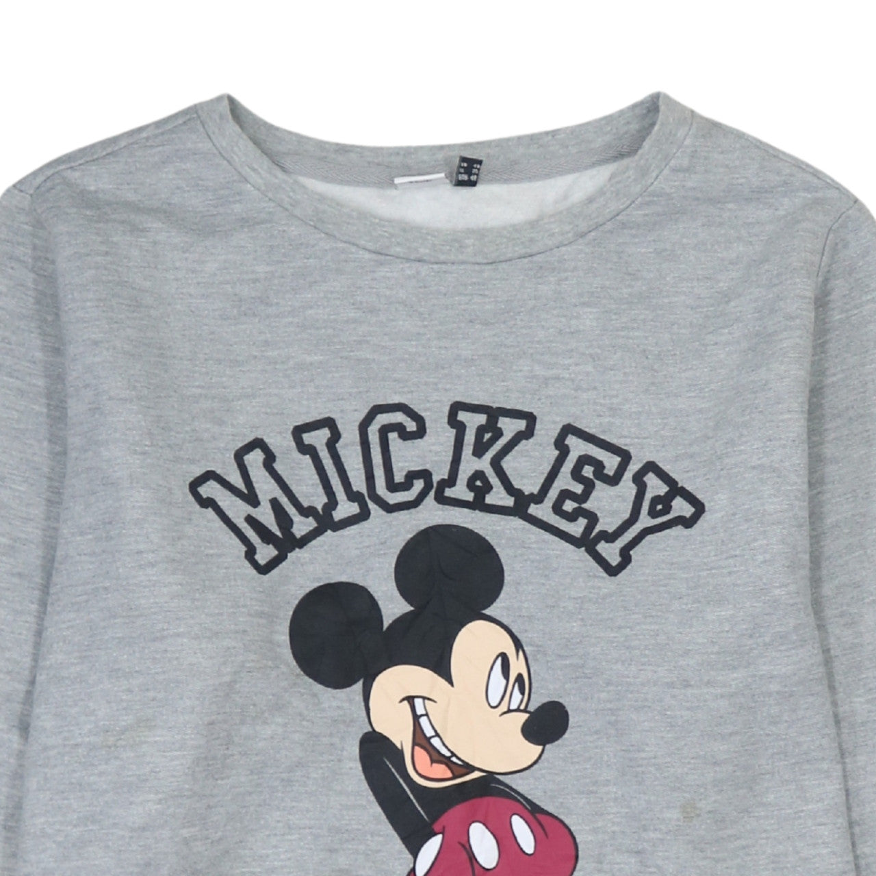 Disney Unisex Grey Mickey Mouse Pullover Sweatshirt S
