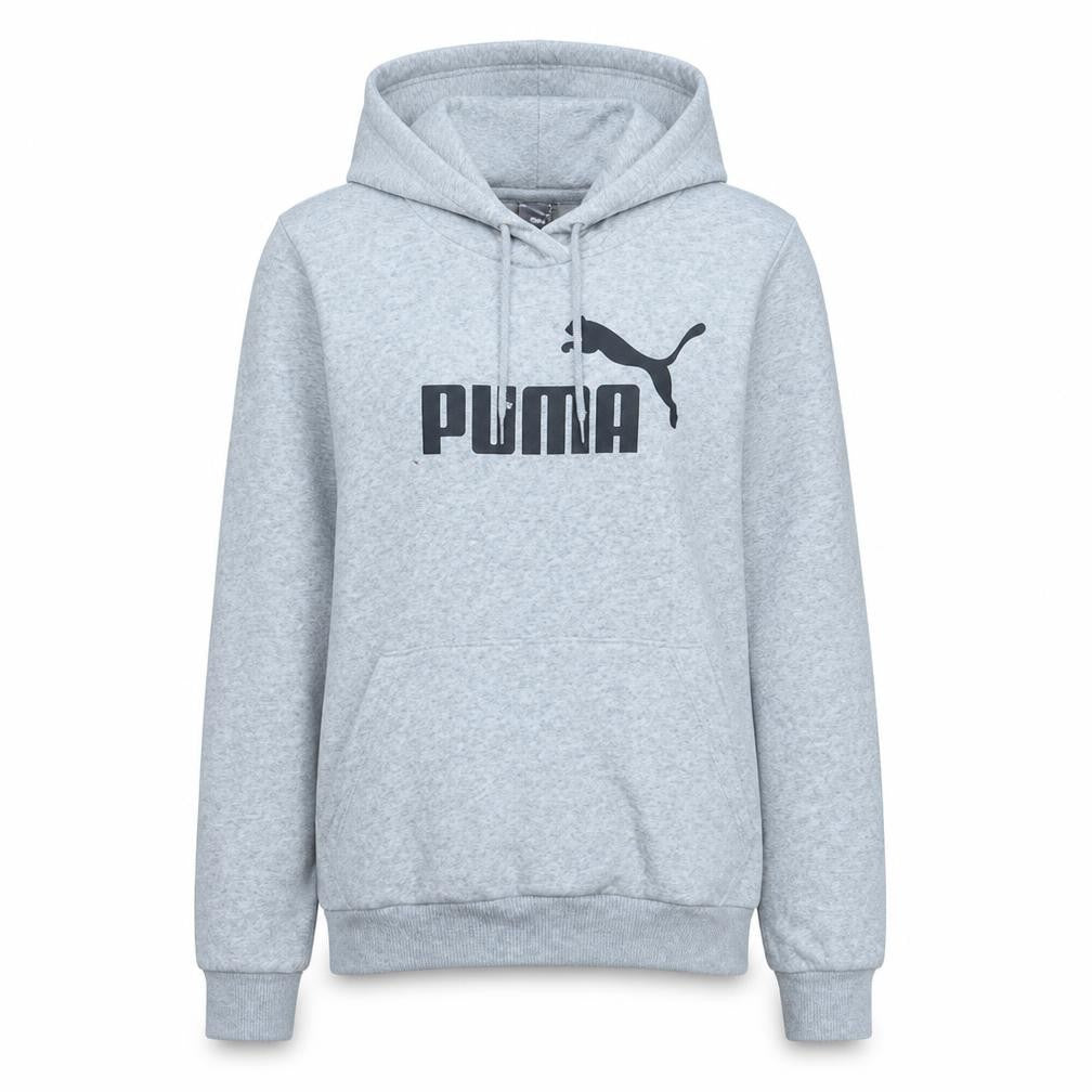 Puma Women's Grey Pullover Hoodie Size 12 Logo Print