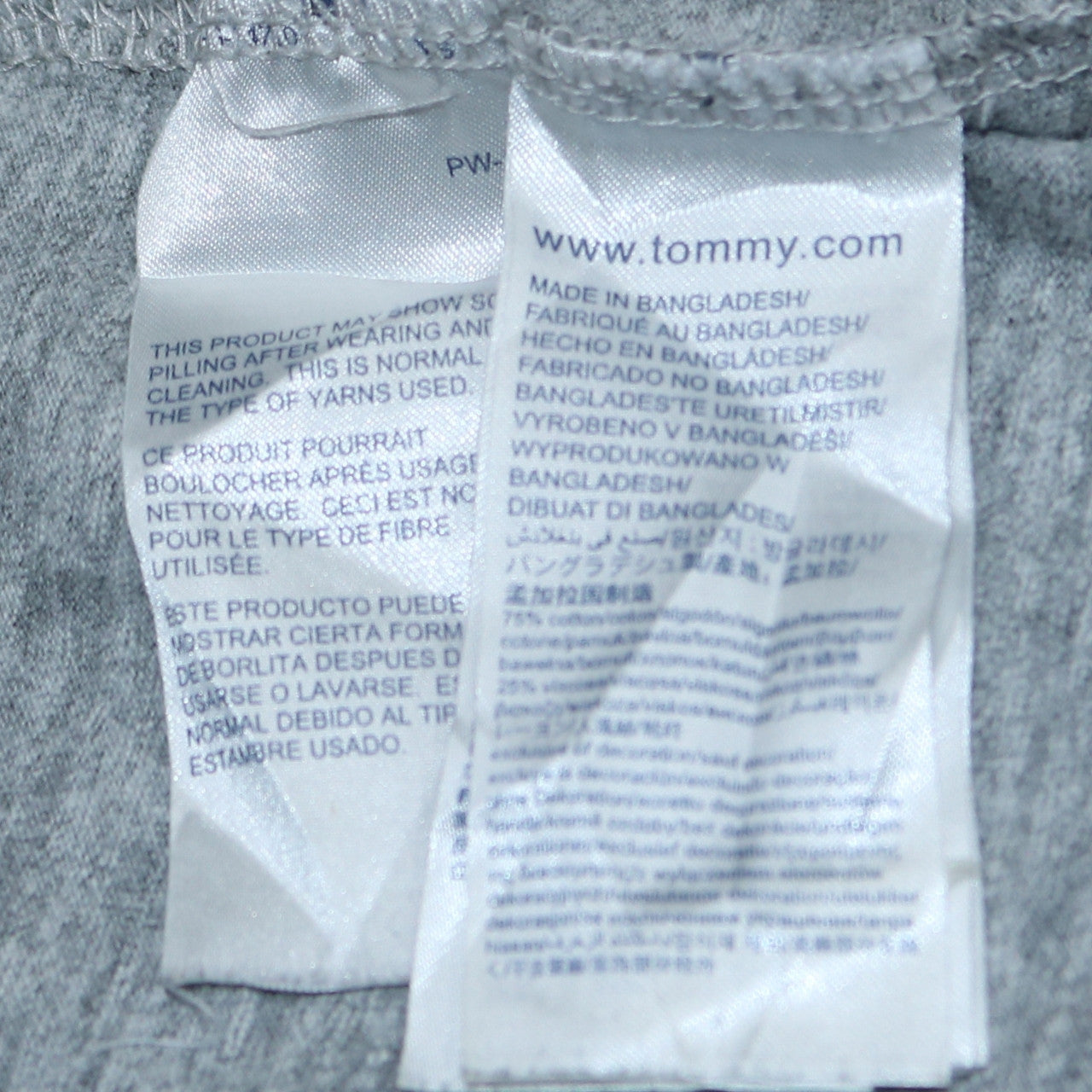 Tommy Jeans Men's Grey Regular Fit Graphic Logo T-Shirt Size M