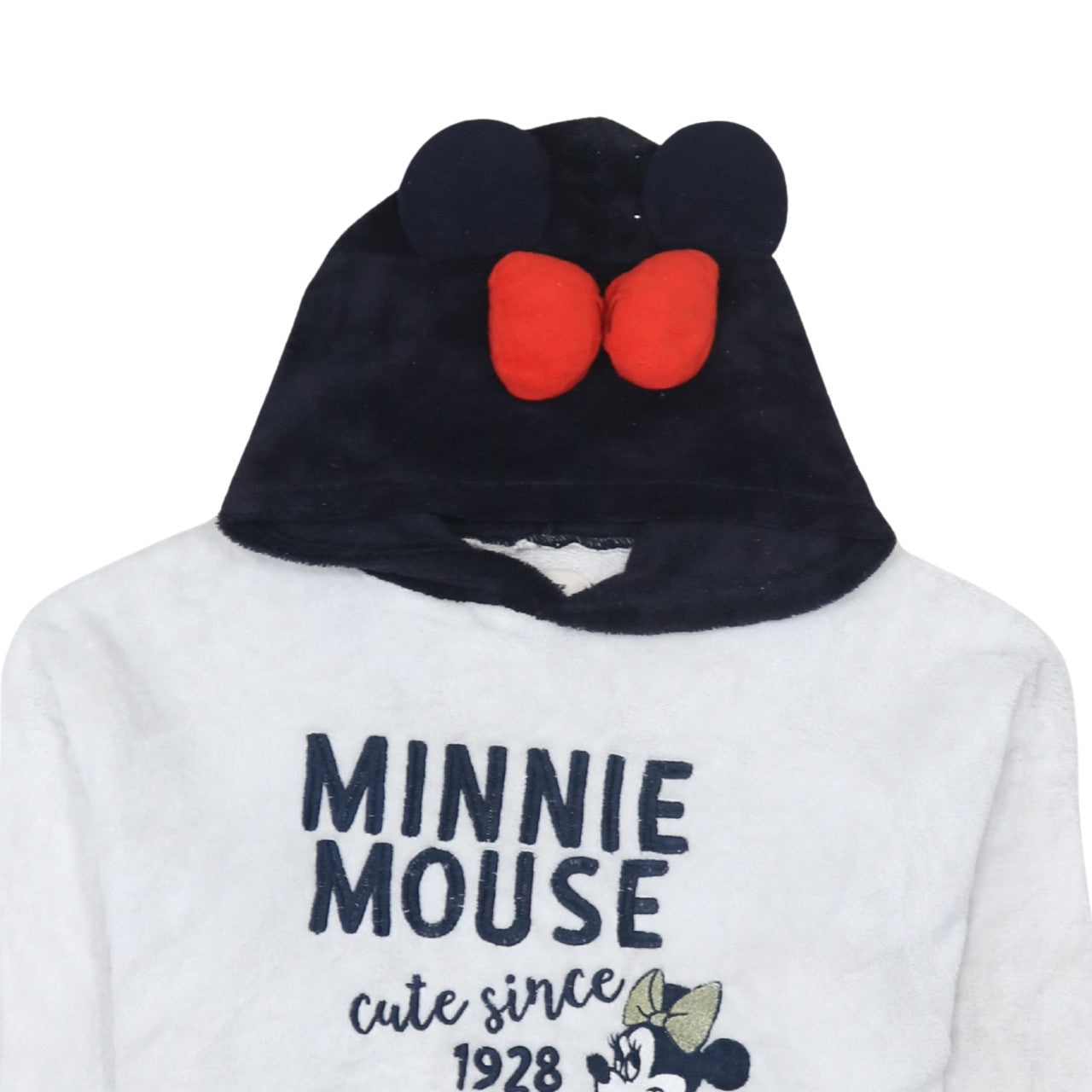 Disney Women’s White Minnie Mouse Fleece Hoodie Size L 14-16