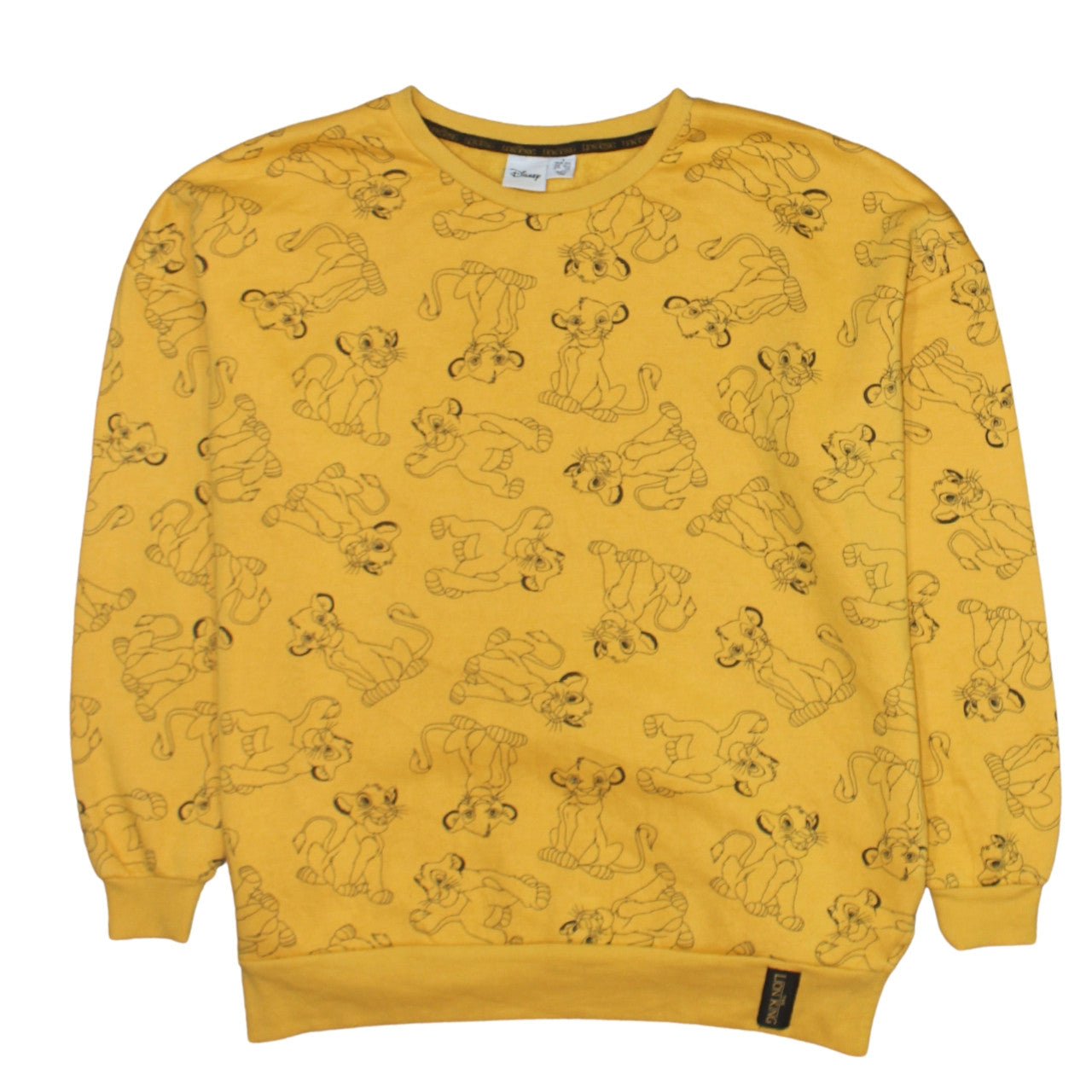 Disney Women’s Yellow Lion King Pullover Sweatshirt Size S
