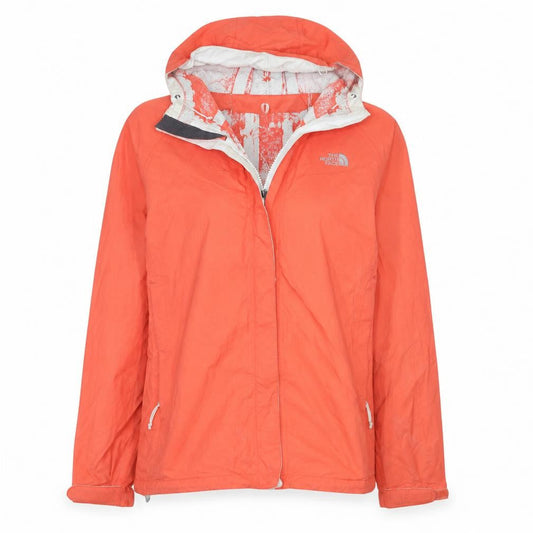 The North Face Womens Orange Waterproof Hooded Rain Jacket M