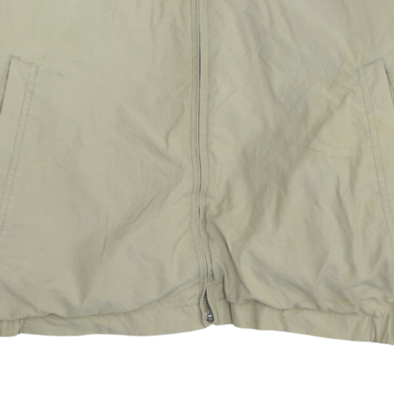 Nautica Men's Beige Cotton Nylon Full Zip Casual Jacket L
