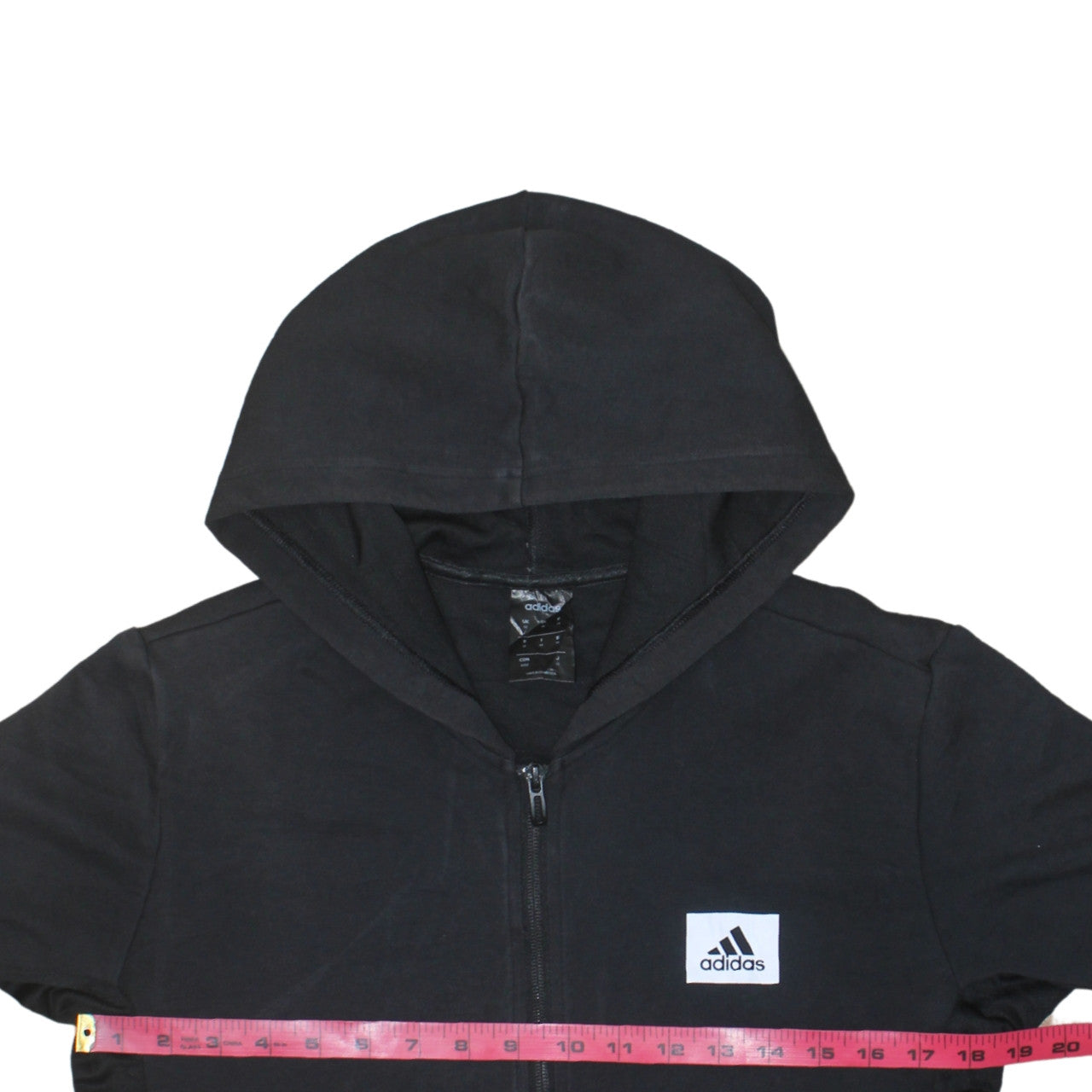 adidas Mens Black Full Zip Hoodie Medium Lightweight Sportswear