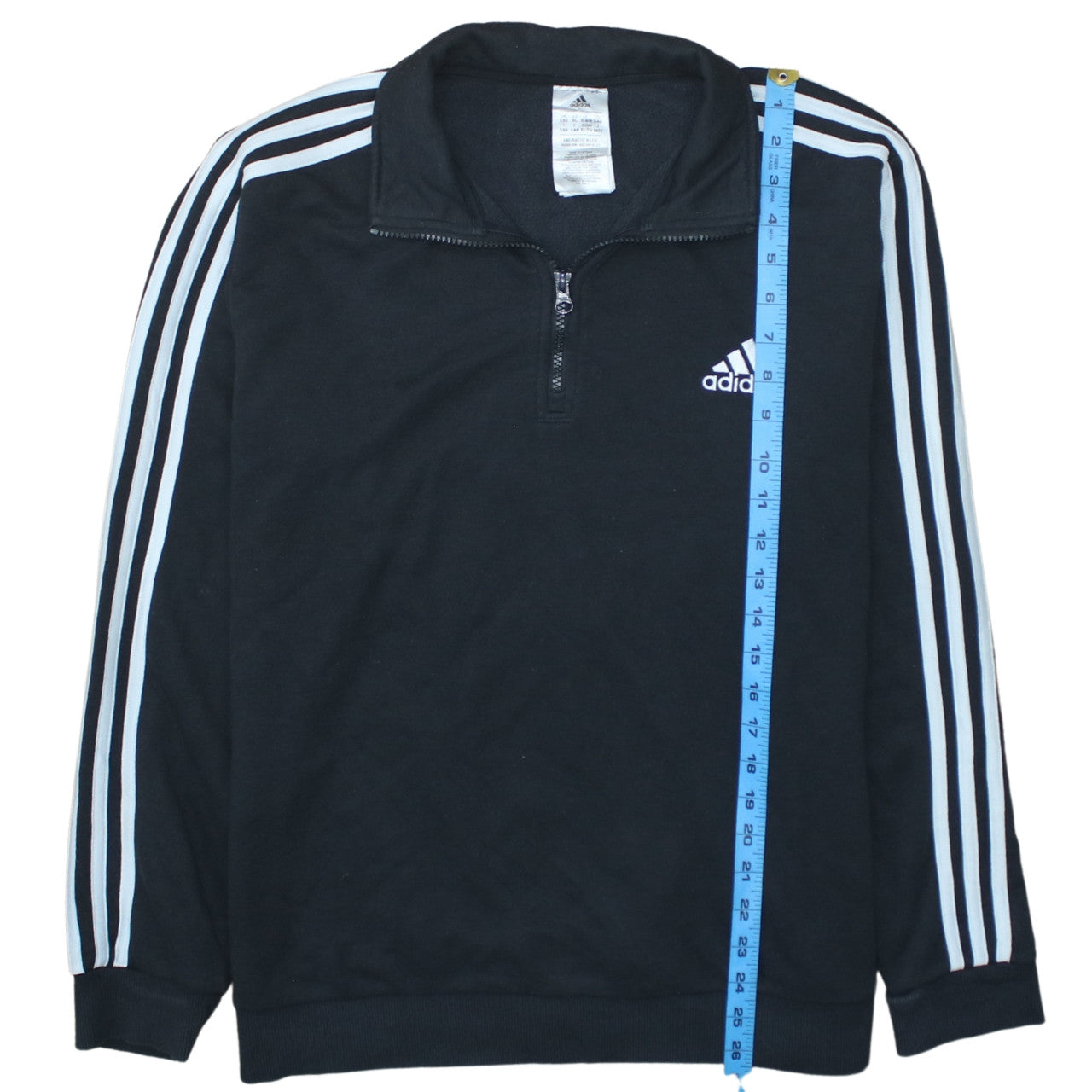 Adidas Women Black XL 1/4 Zip Sweatshirt Pullover Jumper Hoodies Top