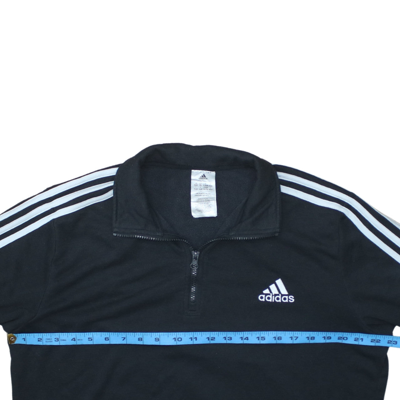 Adidas Women Black XL 1/4 Zip Sweatshirt Pullover Jumper Hoodies Top