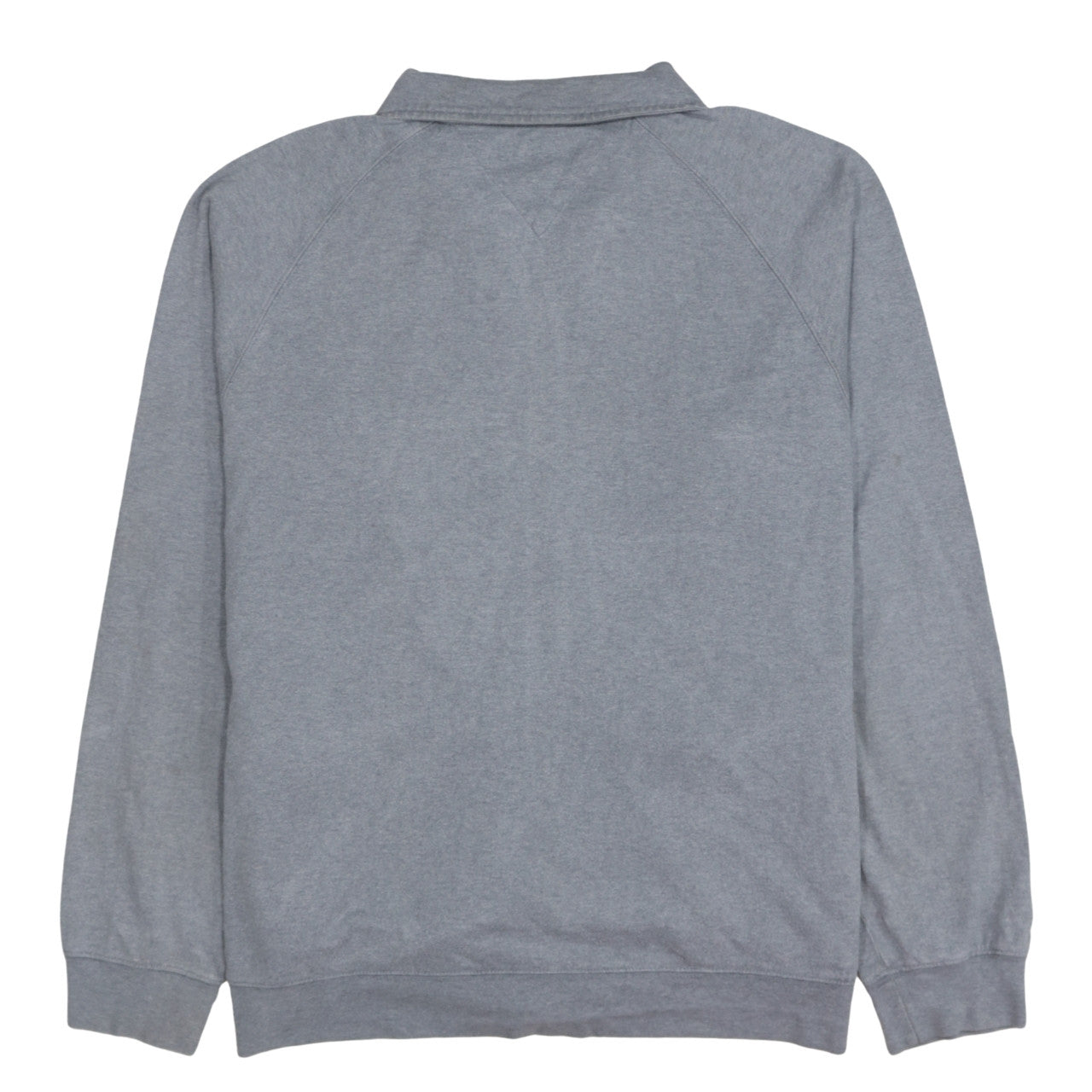 Tommy Hilfiger Men's Grey Full Zip Sweatshirt L Logo Striped Cotton