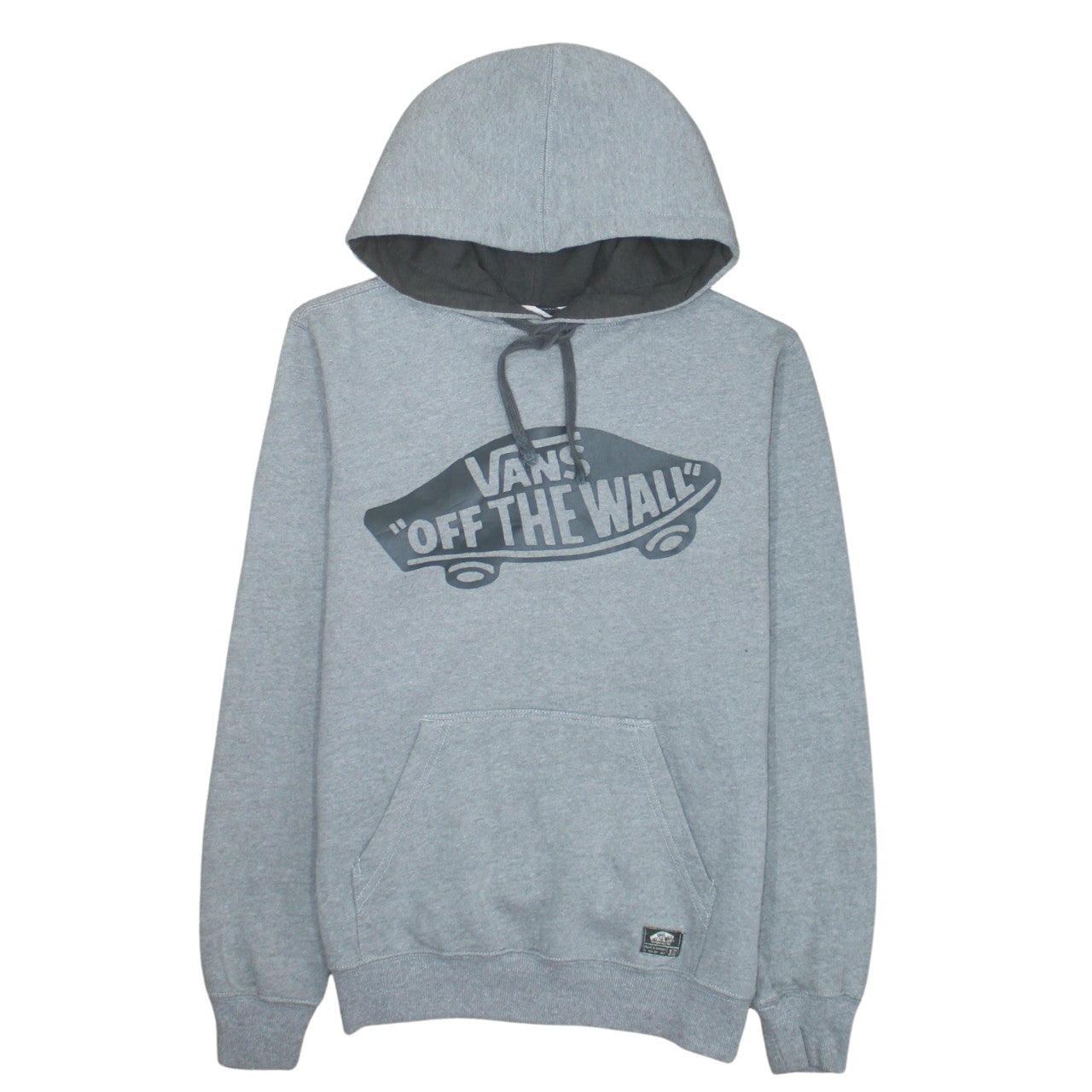 Vans Mens Grey XS Pullover Hoodie Off The Wall Graphic Fleece
