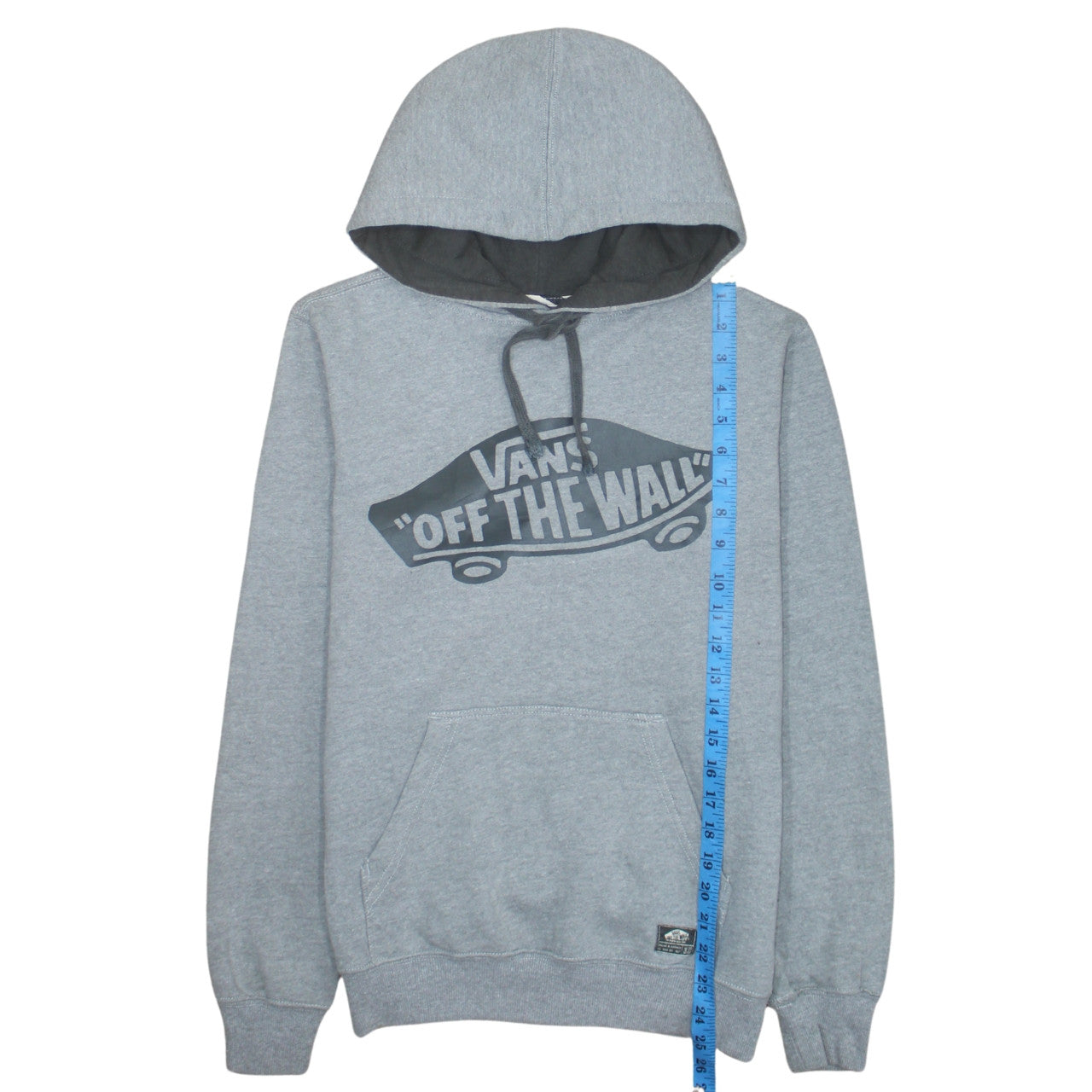 Vans Mens Grey XS Pullover Hoodie Off The Wall Graphic Fleece