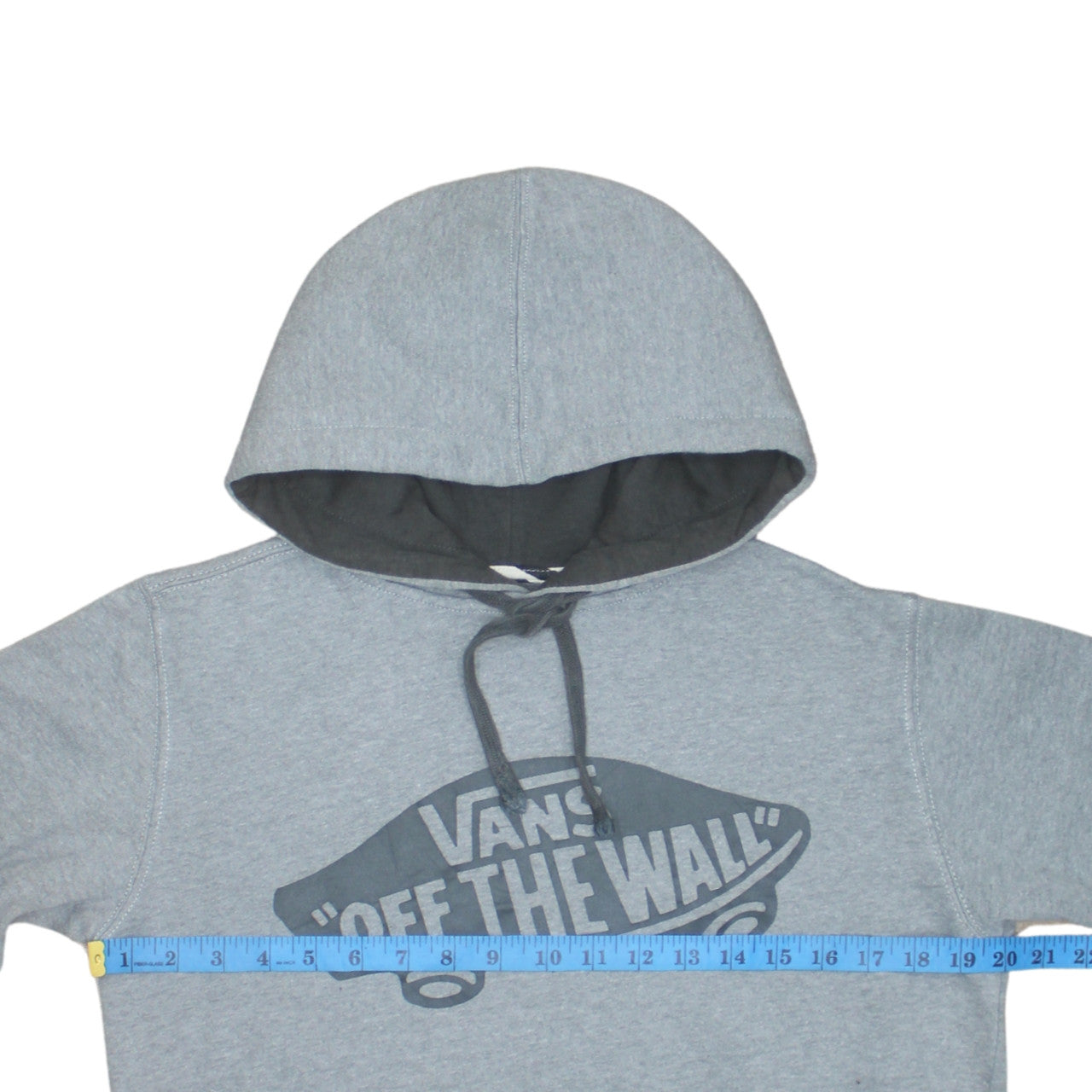 Vans Mens Grey XS Pullover Hoodie Off The Wall Graphic Fleece