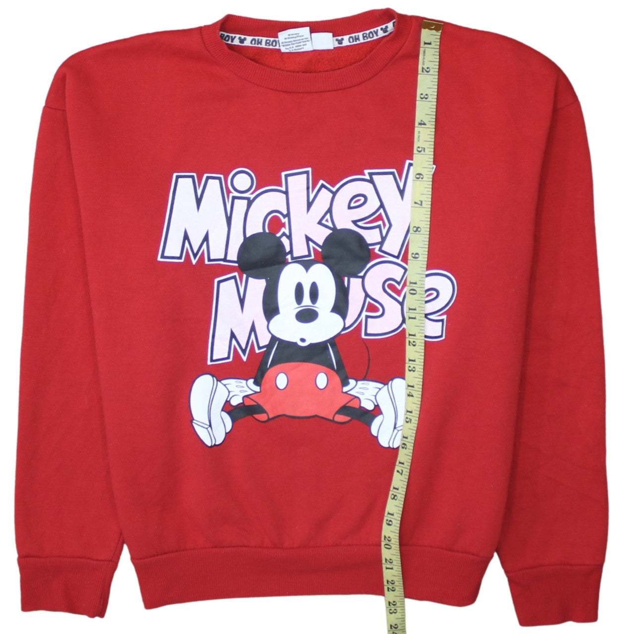 Disney Women's Red Mickey Mouse Pullover Sweatshirt Size S 10/12