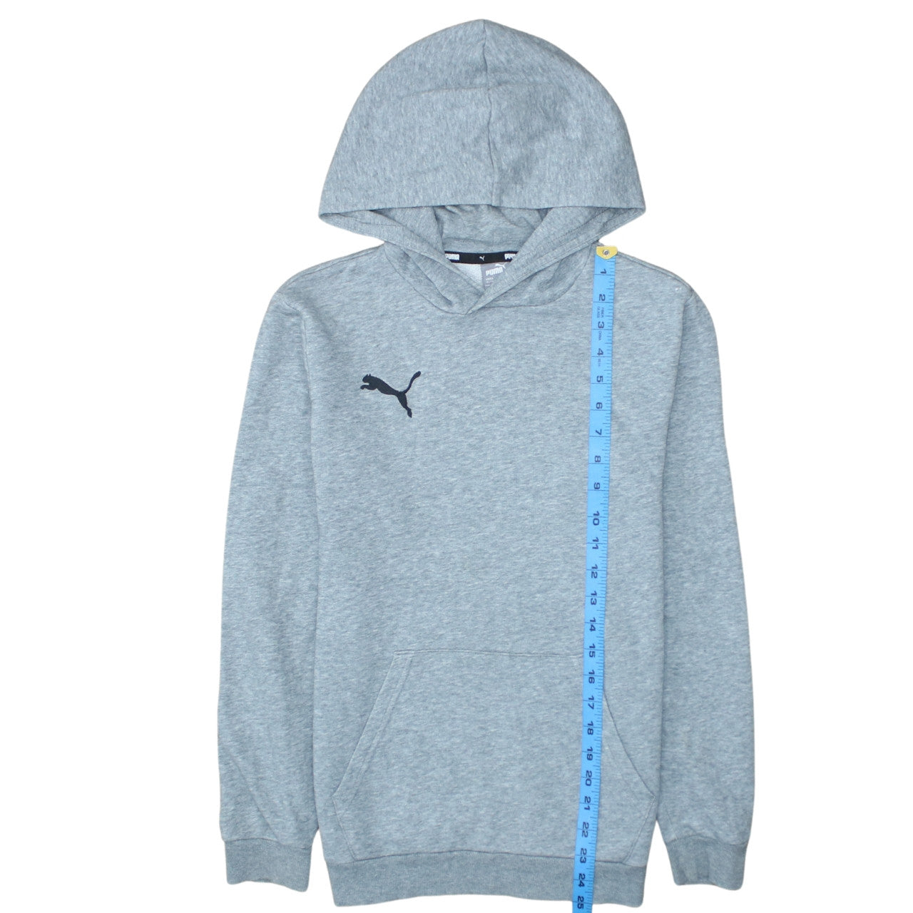 Puma Boys Grey Pullover Hoodie 13-14 Years Regular Fit Logo Design