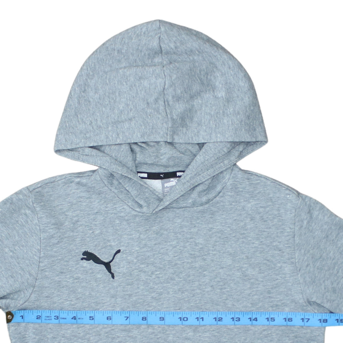 Puma Boys Grey Pullover Hoodie 13-14 Years Regular Fit Logo Design