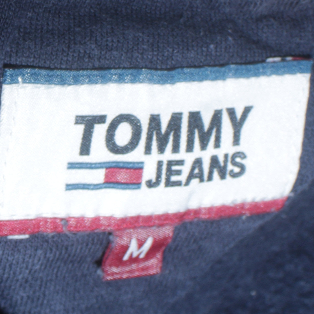 Tommy Jeans Men's Blue Logo Stripe Crew Neck Sweatshirt M