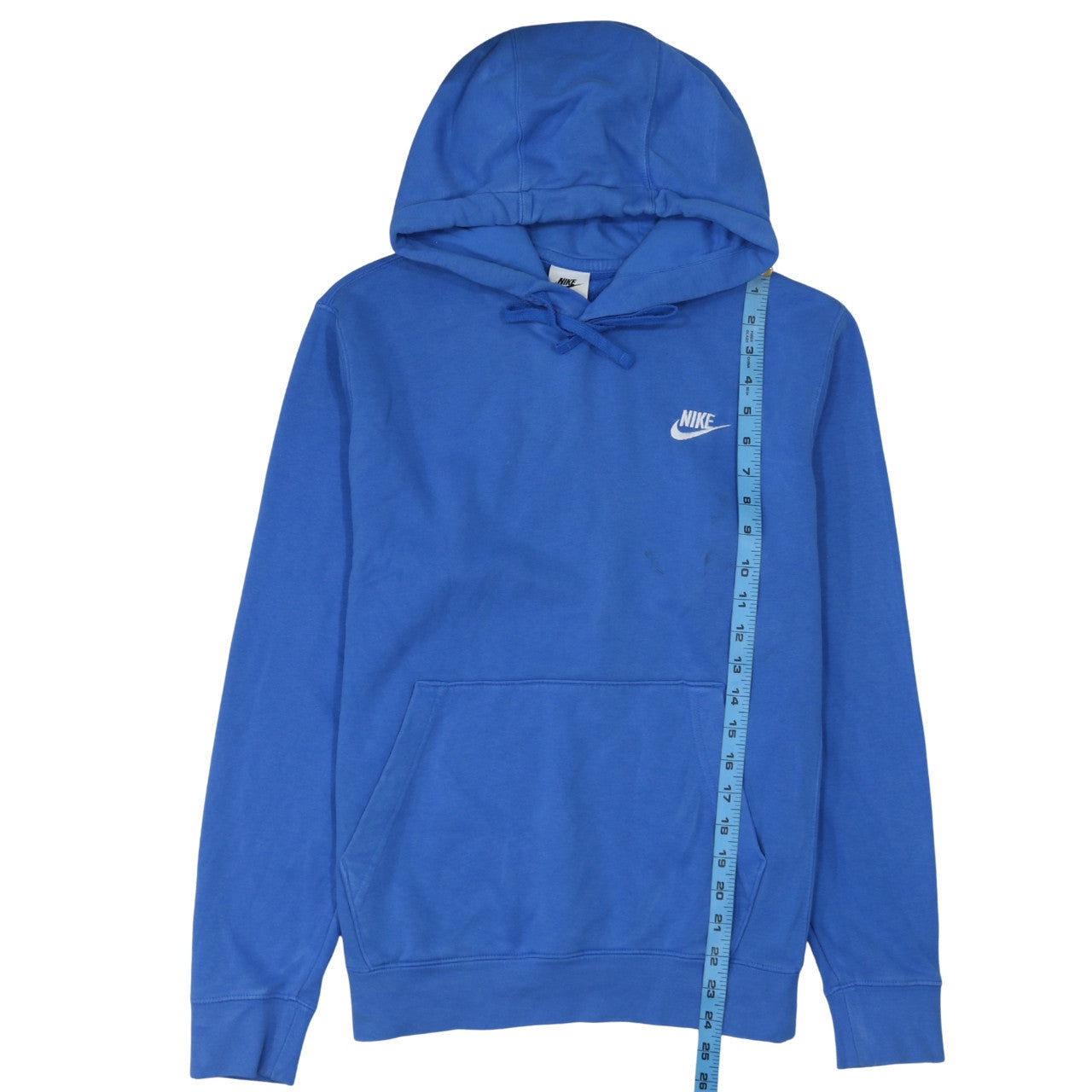 Nike Men's Blue Pullover Hoodie Small Regular Fit Cotton Fleece