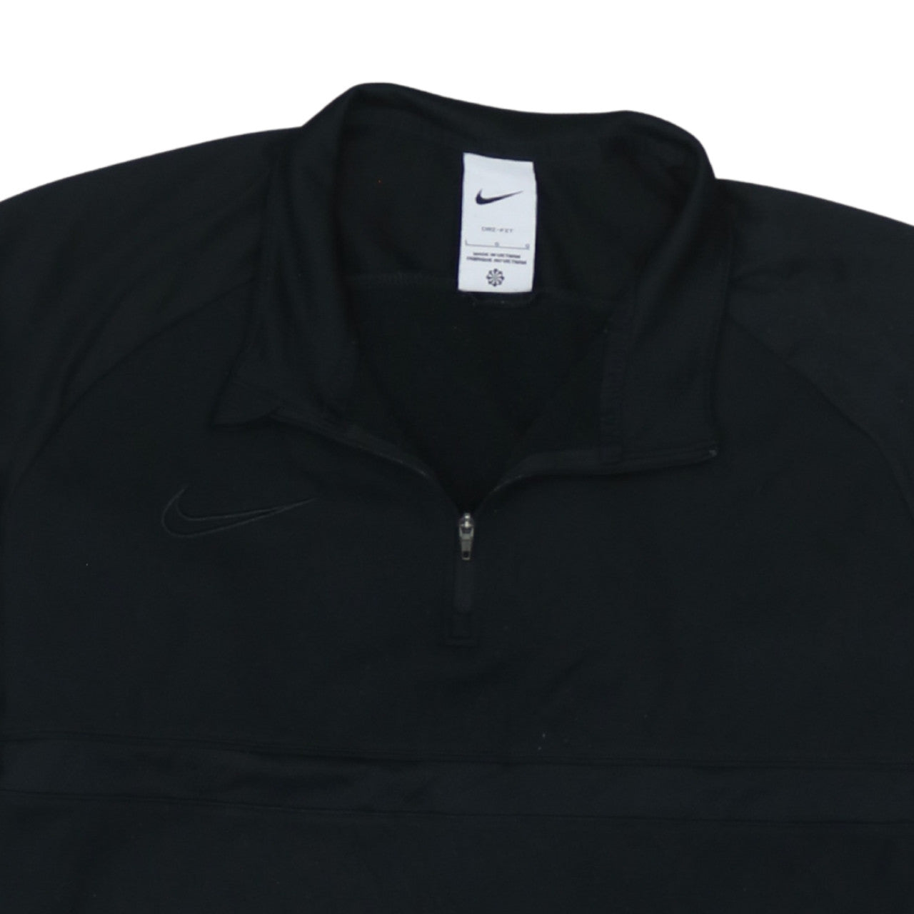Nike Men's Black Dri-FIT Long Sleeve 1/4 Zip Athletic Top Size L
