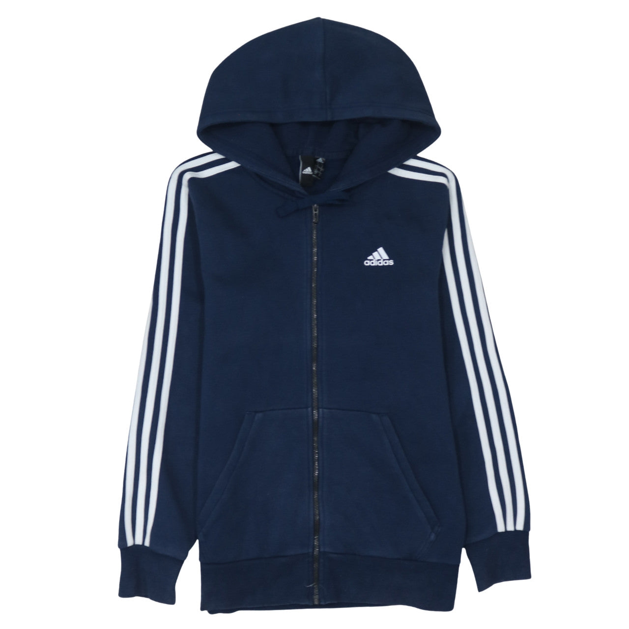 Adidas Men's Blue Full Zip Hoodie S Sportswear Fleece