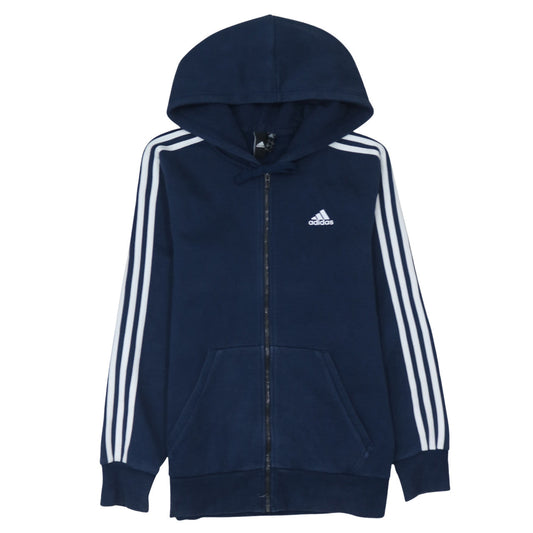 Adidas Men's Blue Full Zip Hoodie S Sportswear Fleece