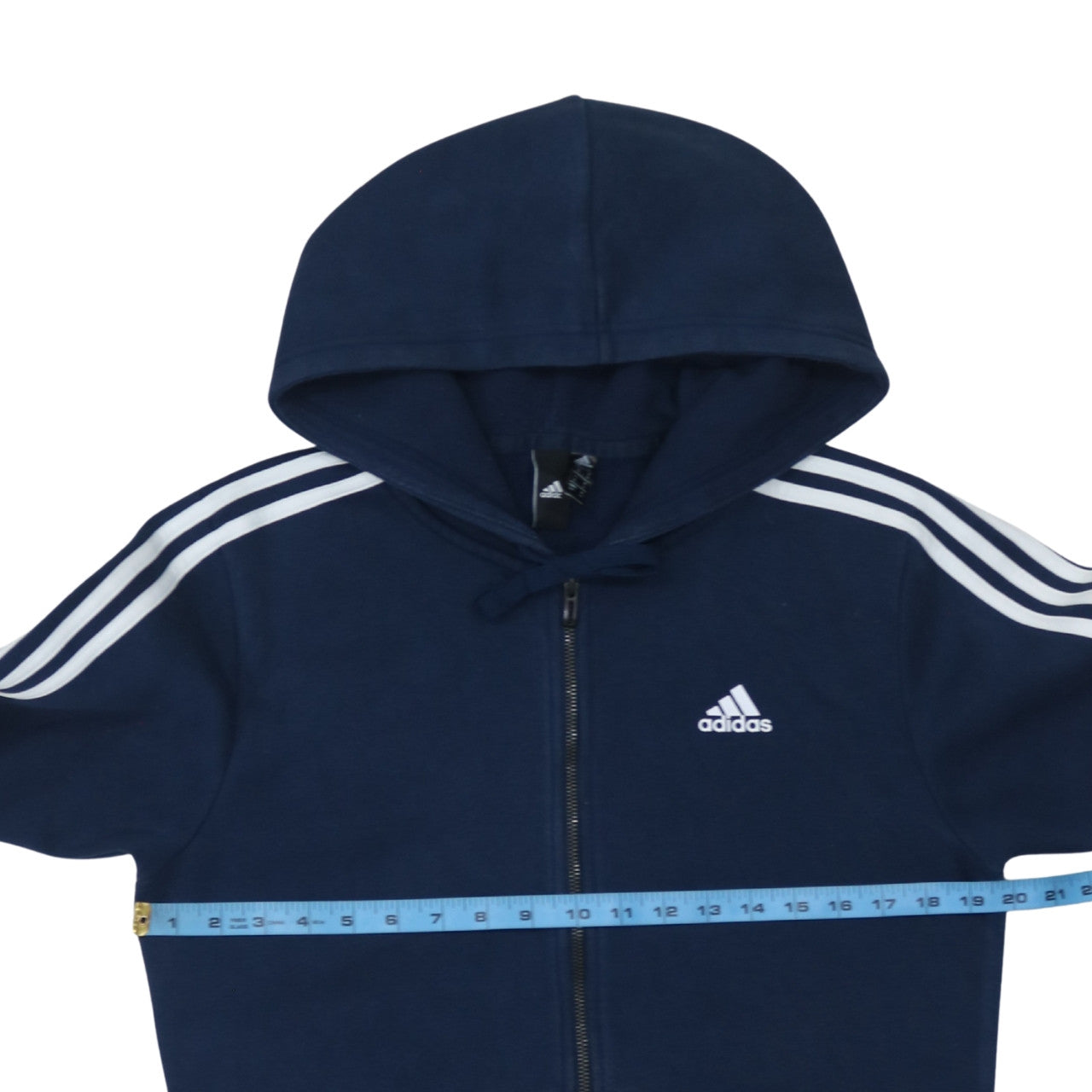 Adidas Men's Blue Full Zip Hoodie S Sportswear Fleece