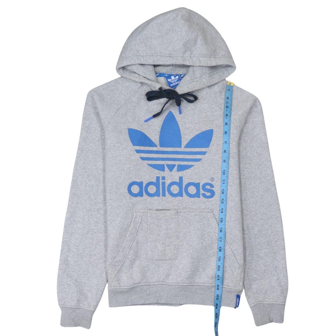 adidas Men's Grey Pullover Hoodie Medium Graphic Sportswear