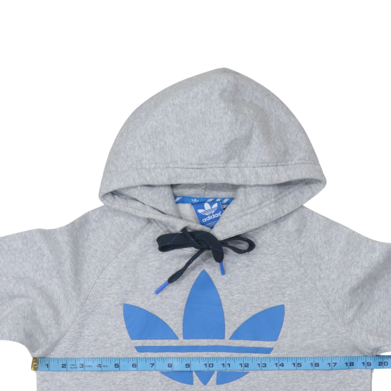 adidas Men's Grey Pullover Hoodie Medium Graphic Sportswear