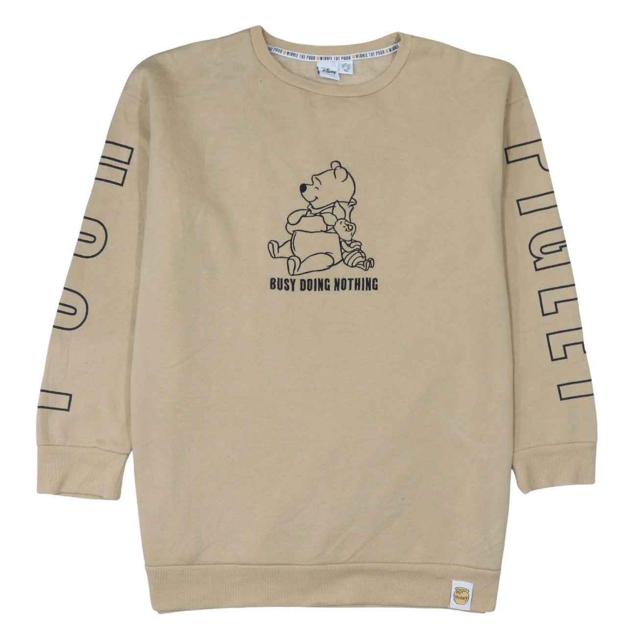 Disney Women Beige Winnie the Pooh Pullover Sweatshirt Size M