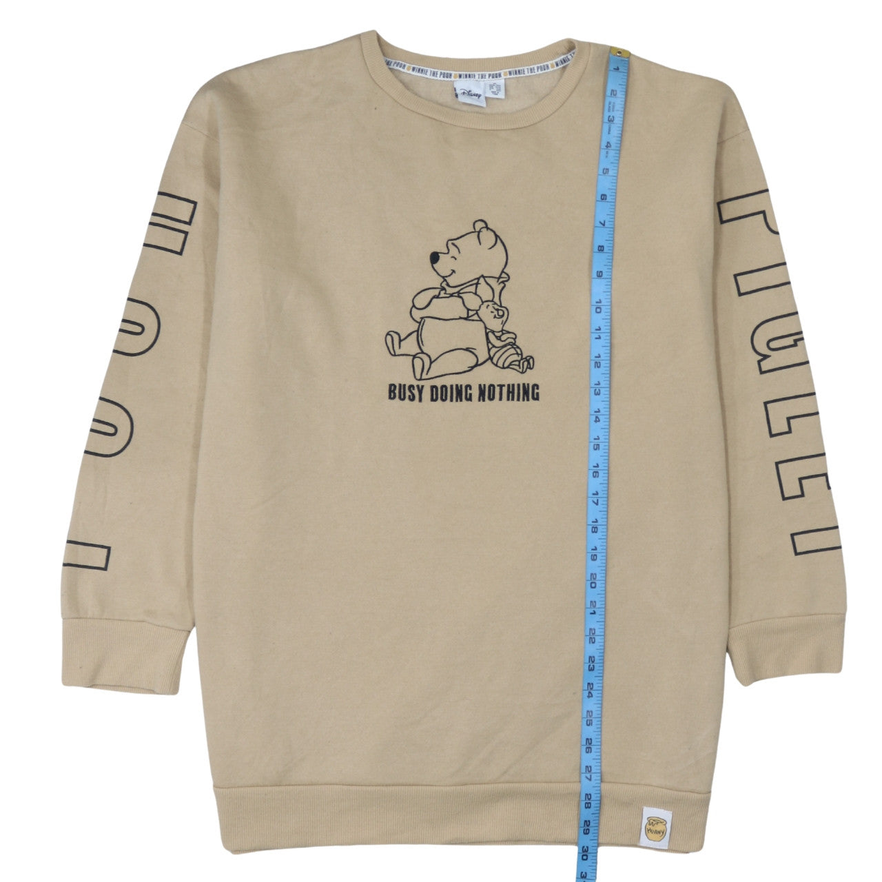 Disney Women Beige Winnie the Pooh Pullover Sweatshirt Size M