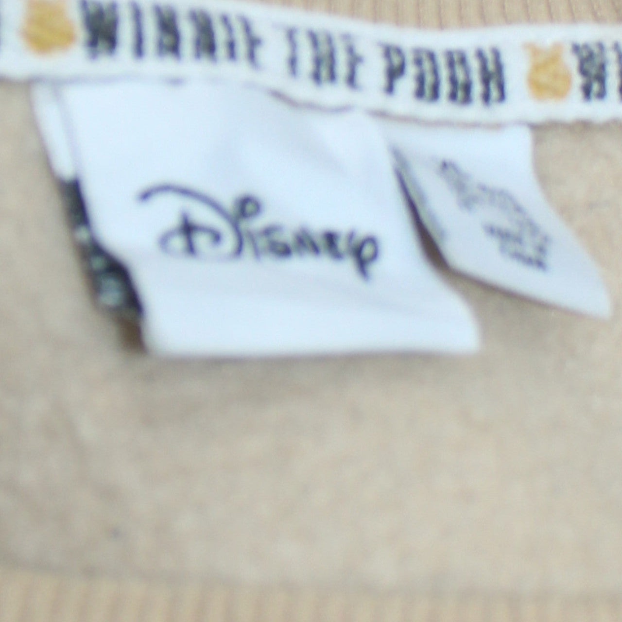 Disney Women Beige Winnie the Pooh Pullover Sweatshirt Size M