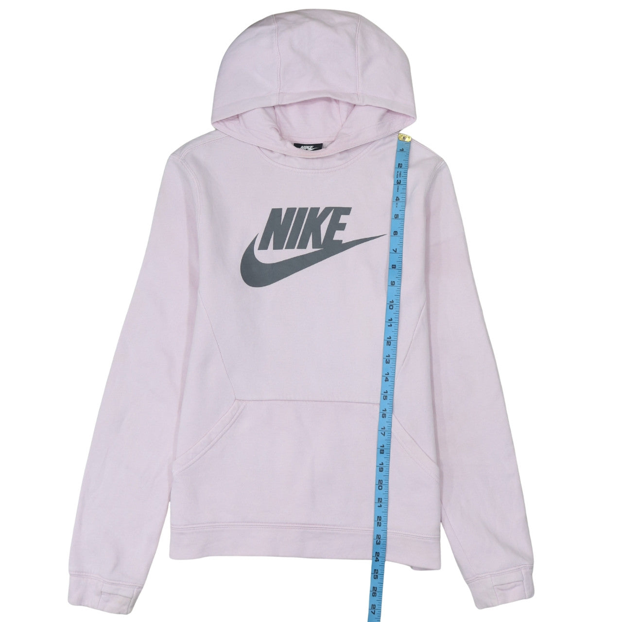 Nike Girls Pink Pullover Hoodie XL 13-15 Years Logo Fleece Sweatshirt