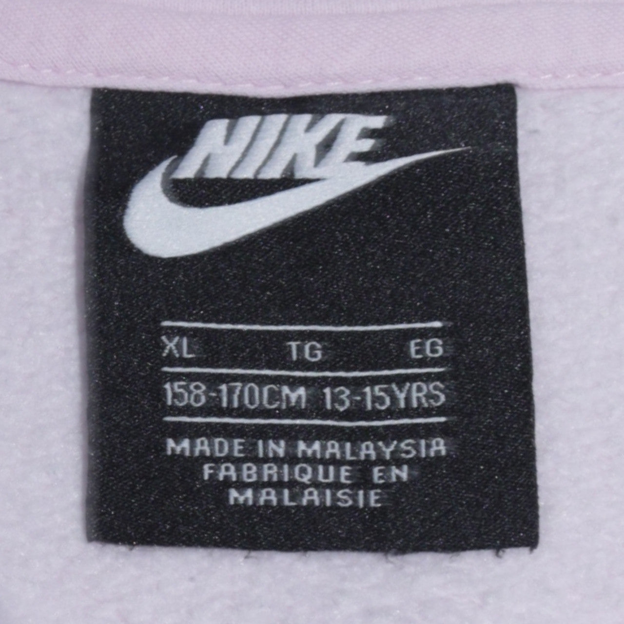 Nike Girls Pink Pullover Hoodie XL 13-15 Years Logo Fleece Sweatshirt