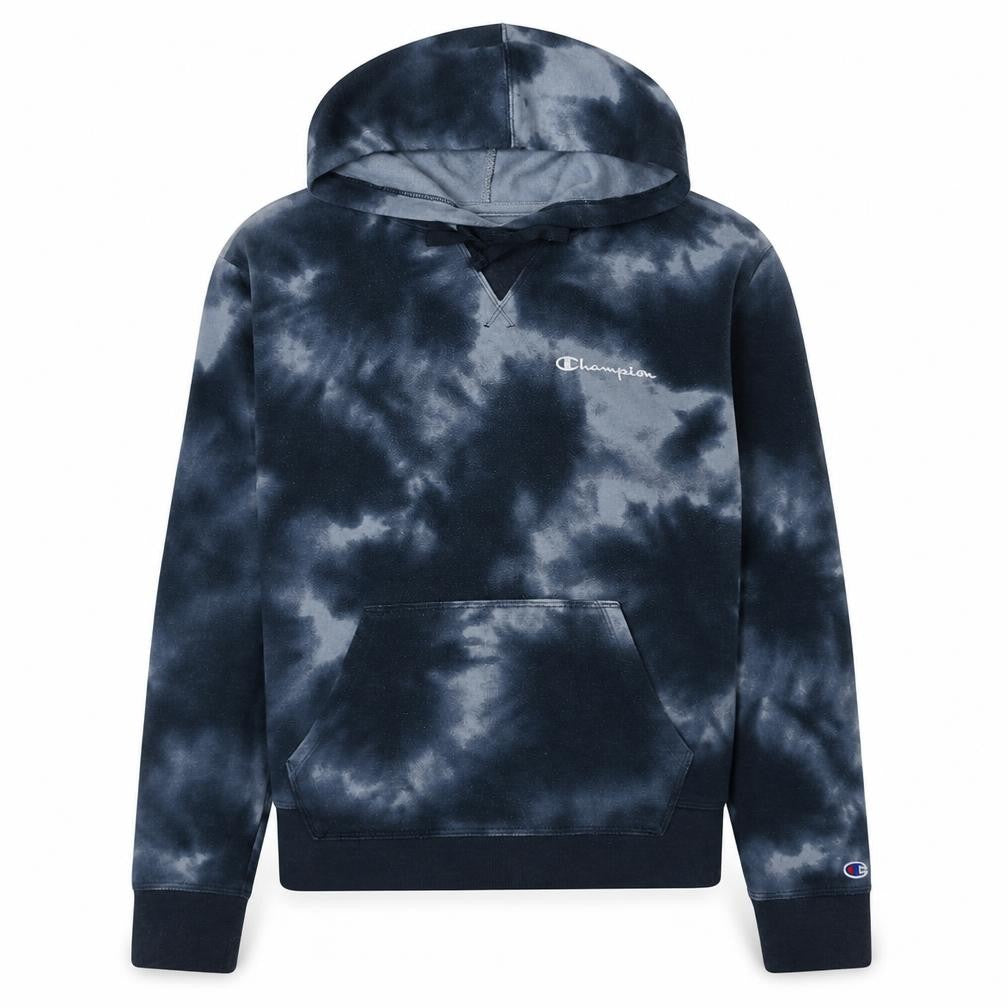 Champion Women's Black Blue Tie-Dye Pullover Hoodie Small