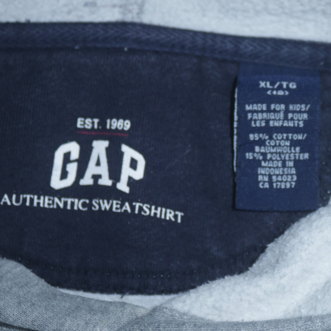 GAP Kids Grey Hoodie Sweatshirt XL 12 Cotton Blend Pullover