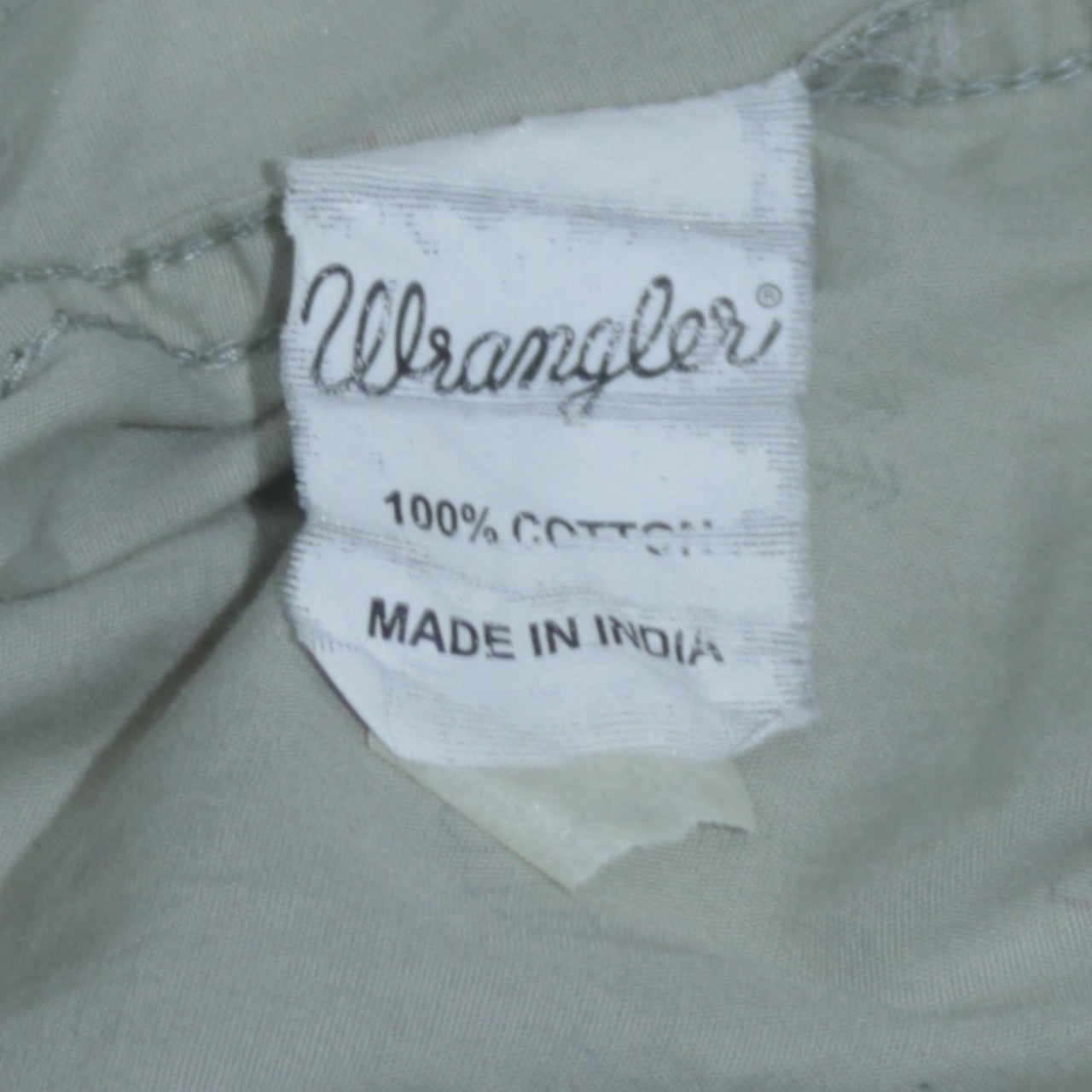 Wrangler Men Beige Slim Fit Long Sleeve Band Collar Button-Up Shirt L