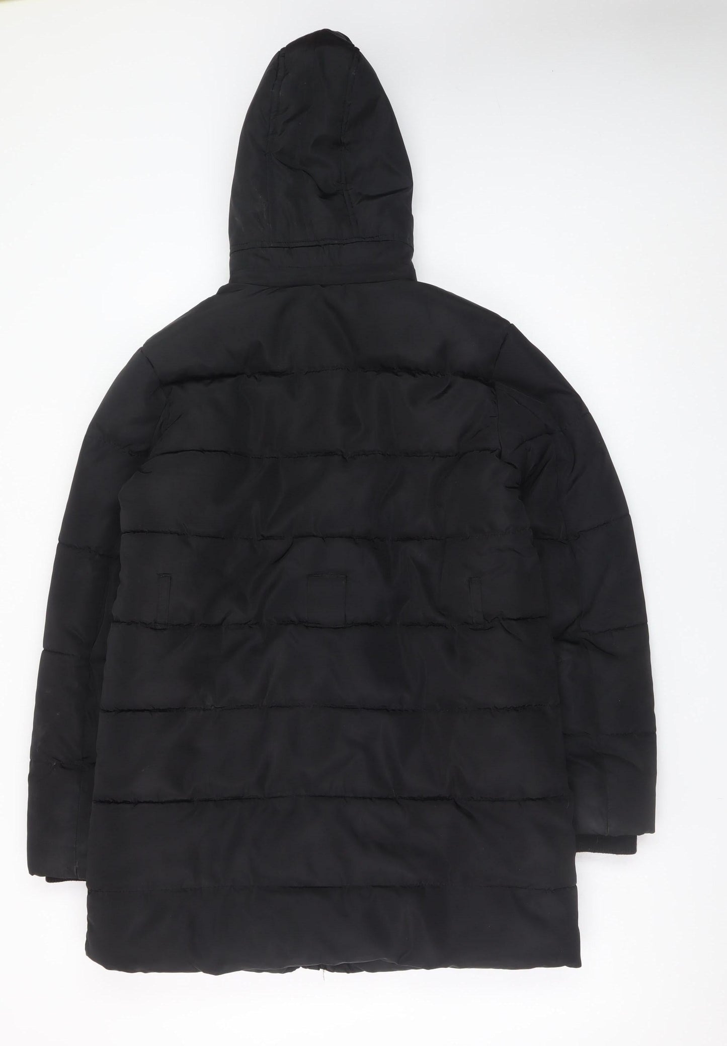 Marks and Spencer Boys Black Hooded Puffer Jacket 13-14 Years Winter Coat
