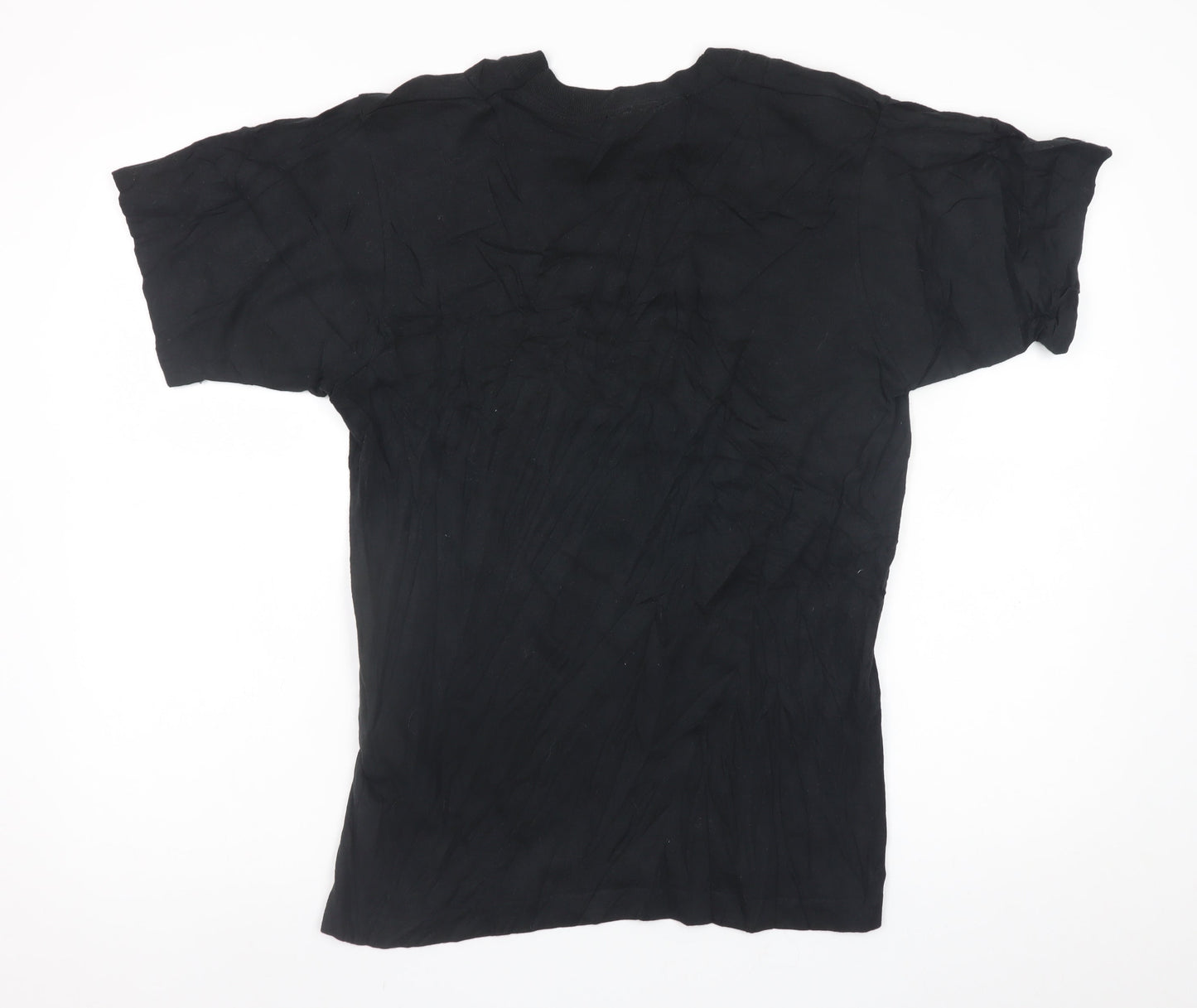 Diamond Dust Womens Black Embroidered Western T-Shirt Size M