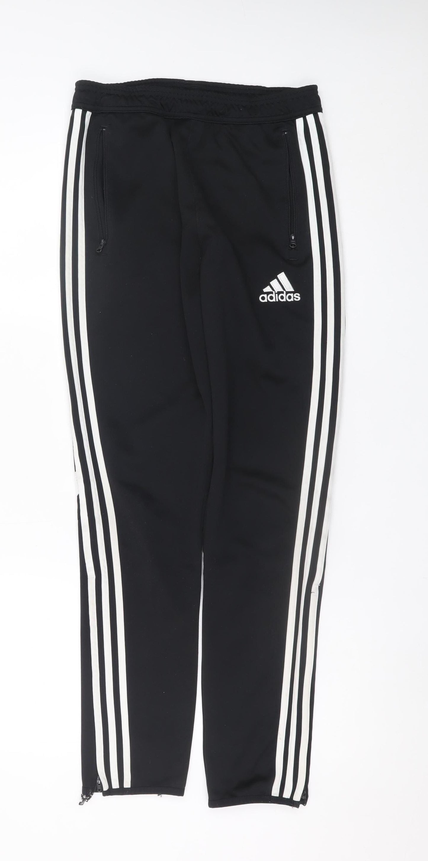 Adidas Boys Black Jogger Trousers 16 Years Climalite Sportswear