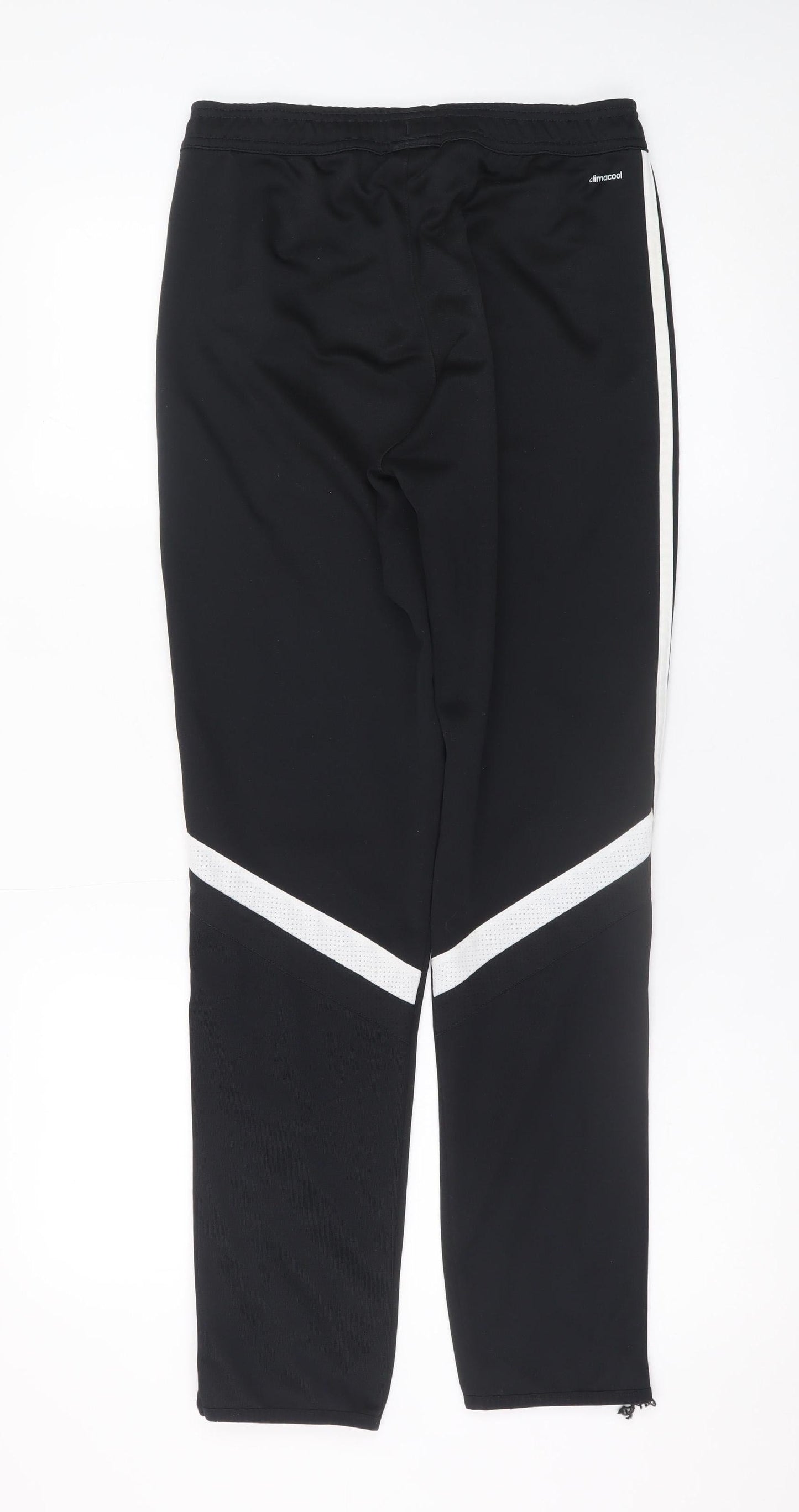 Adidas Boys Black Jogger Trousers 16 Years Climalite Sportswear