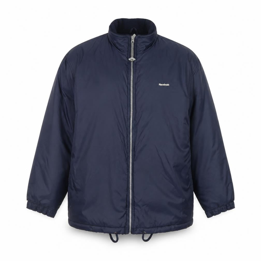 Reebok Essentials Blue Teen 164cm Puffer Jacket Full Zip Lined