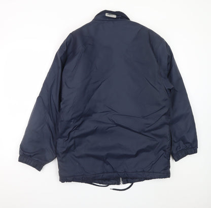 Reebok Essentials Blue Boys Puffer Jacket Full Zip Lined