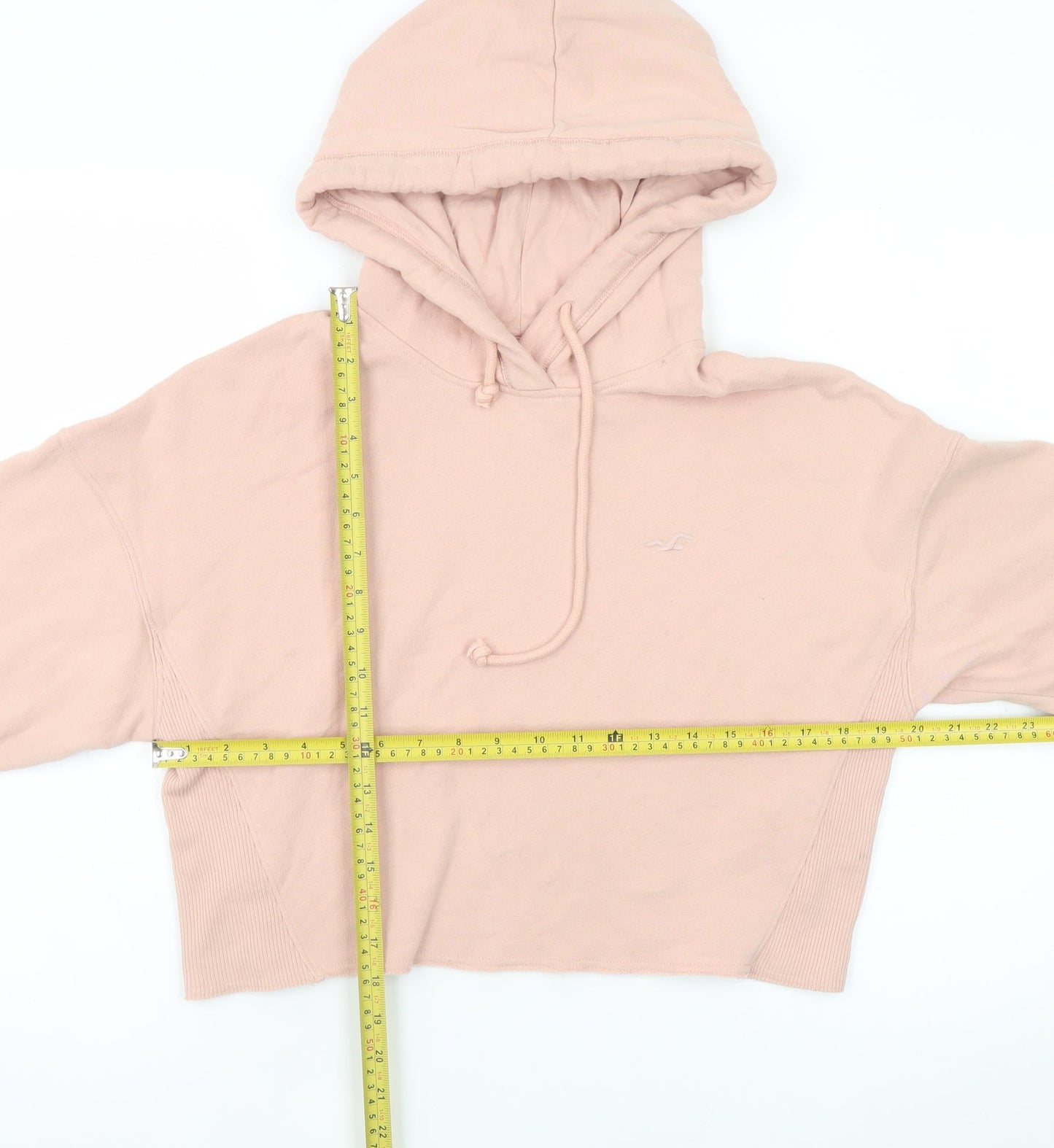 Hollister Womens Pink Pullover Hoodie Medium Cotton Blend