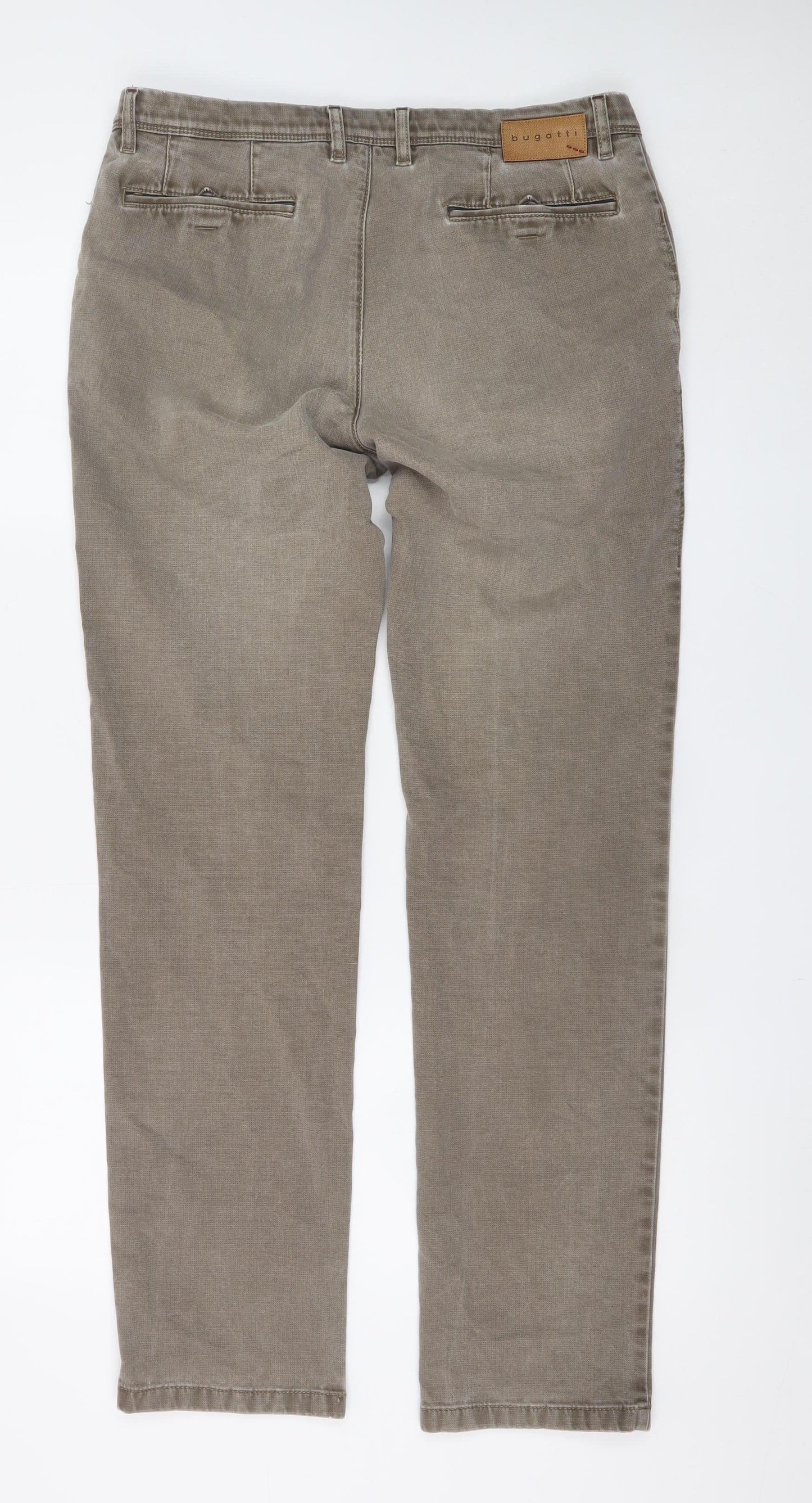 Bugatti Men Beige Straight Regular Fit Corduroy Jeans 36W 30L