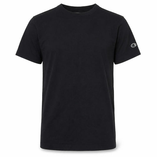 Champion Men's Black Cotton Short Sleeve Crew Neck T-Shirt Size S
