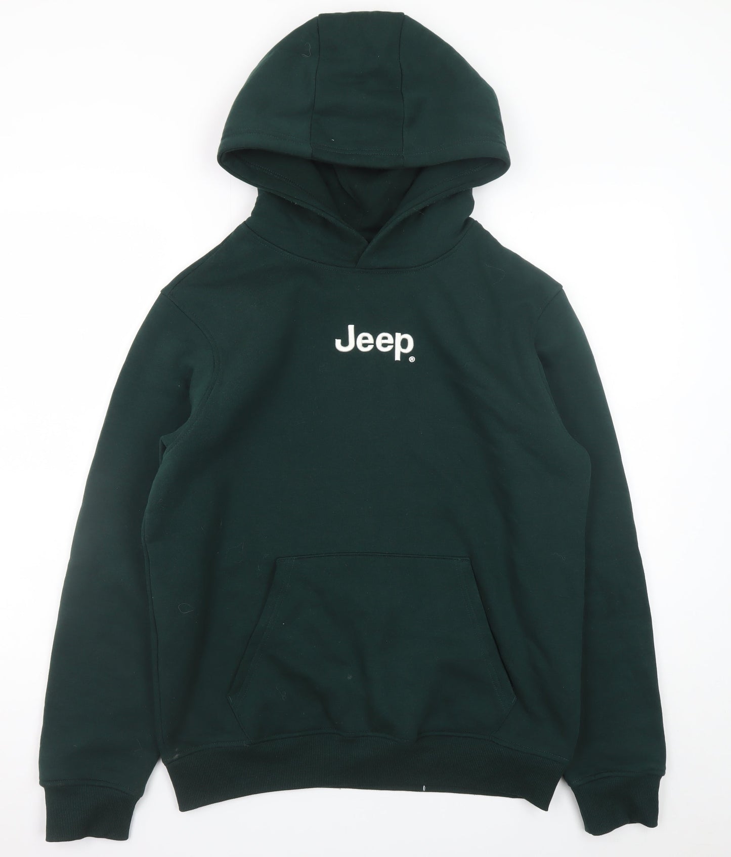 Jeep Mens Green XS Pullover Hoodie with Winter Graphic Print