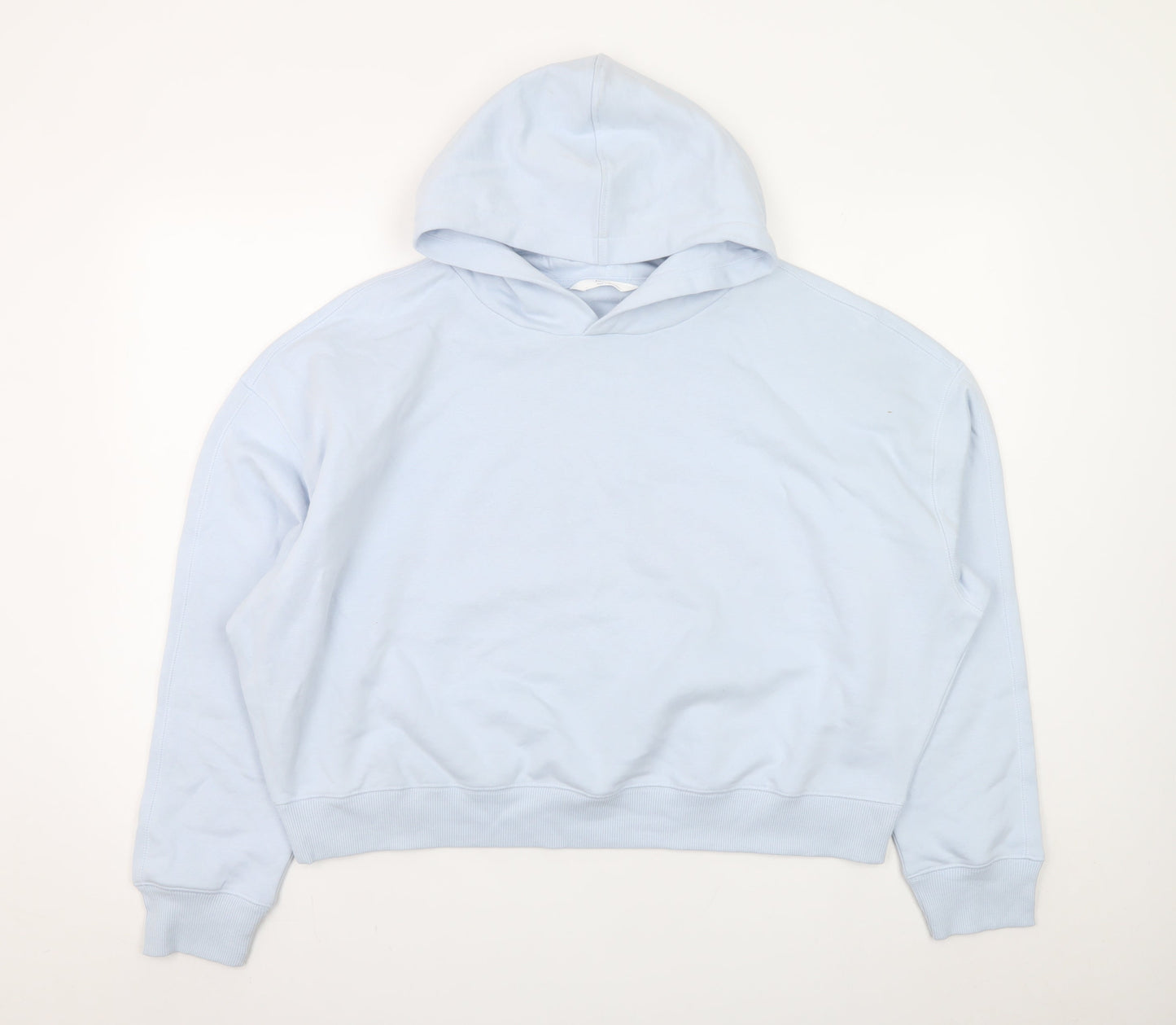 Marks and Spencer Women Blue Large Pullover Hoodie Cotton Blend